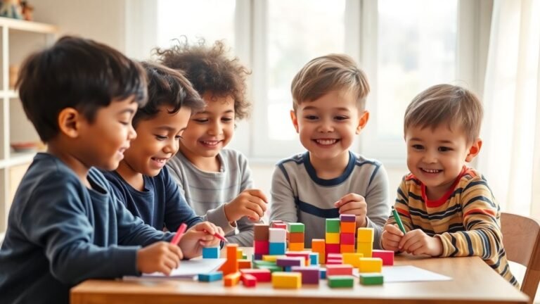 Children learning and playing together, preparing for kindergarten.